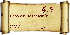 Grabner Valdemár névjegykártya